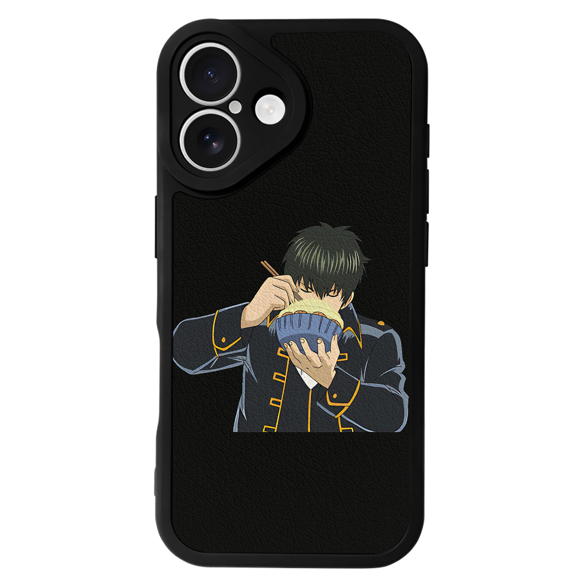 （画像用） ぎんたま 坂田銀時（さかたぎんとき） 神楽 志村新八（しむら しんぱち） GINTAMA Sakata Gintoki Kagura Shimura Shinpachi 【iPhone 16シリーズ対応】シリコンスマホケース（レザー調） 材質：シリコン